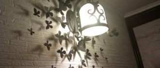 декор светильника в коридоре