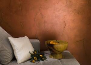 Фото 7 — Классический мрамор и рустикальный лак в оформлении стен спальни от ТМ Магнат