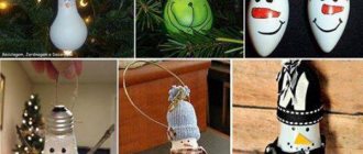 Игрушки из старых лампочек