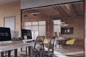 Офис в стиле лофт — 3D визуализация «PRAGMATIKA»