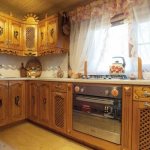 carved furniture in the kitchen