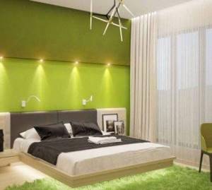 Спальня в зеленом цвете, правила оформления, фото, особенности