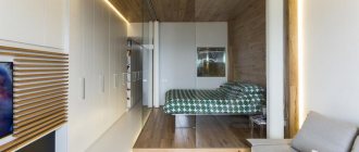 Стеклянная спальня в небольшой квартире