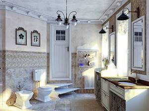 Светильники в ванной в стиле прованс (фото)