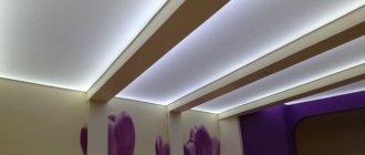 светодиодная лента на потолке