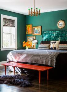 зеленая спальня фото